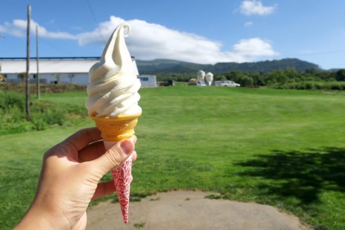 久保田牧場のソフトクリーム（バニラ、310円）