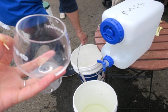 「SAPPORO CRAFT BEER FOREST 2018」ではグラス洗浄用のお水も提供していた。