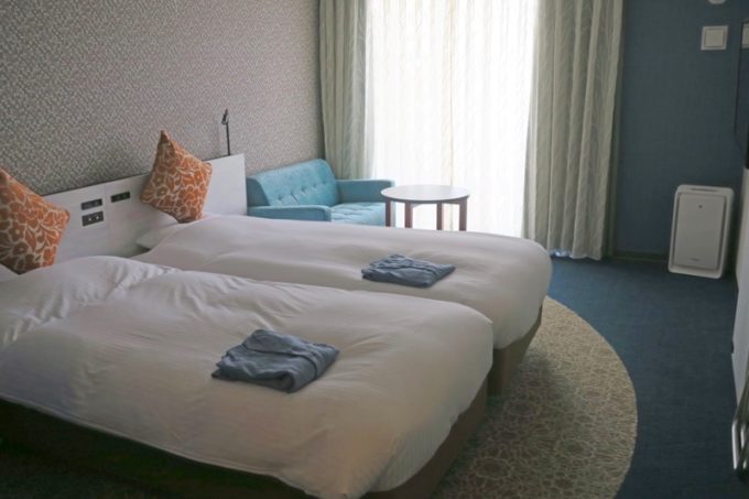 「ラ・ジェント・ホテル沖縄北谷」コンフォートツインの客室。