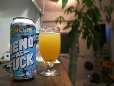 沖縄市の酒屋「HOPPED UP」でRevision Brewing Reno As Fuck（1300円）を試飲してみた。