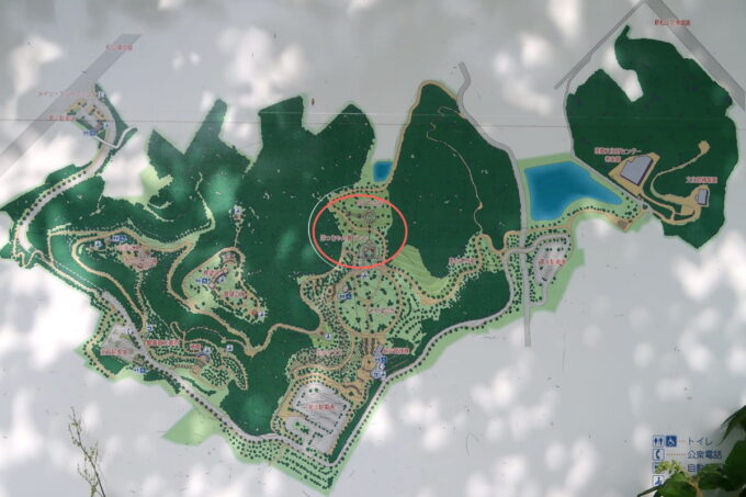 愛媛県松山市「松山総合公園」の全体マップ