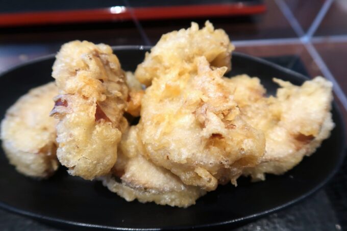 「はやし家製麺所 高松空港店」たけのこの天ぷら（170円）