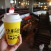 北谷「ZHYVAGO COFFEE ROASTERY（ジバゴコーヒーローステリー）」2階の吹き抜けとコーヒー