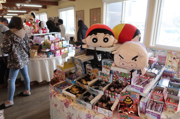 函館市陣川町「泣く子も駄菓子」の店内写真