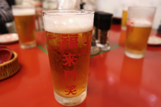 宜野湾市大山「麻婆食堂 福笑い」飲み放題のビール