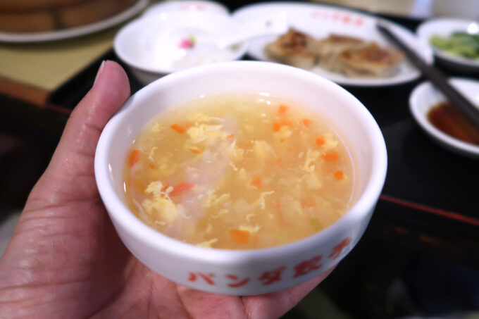 豊見城市「ぱんだまんま」おかわりしたランチのスープ