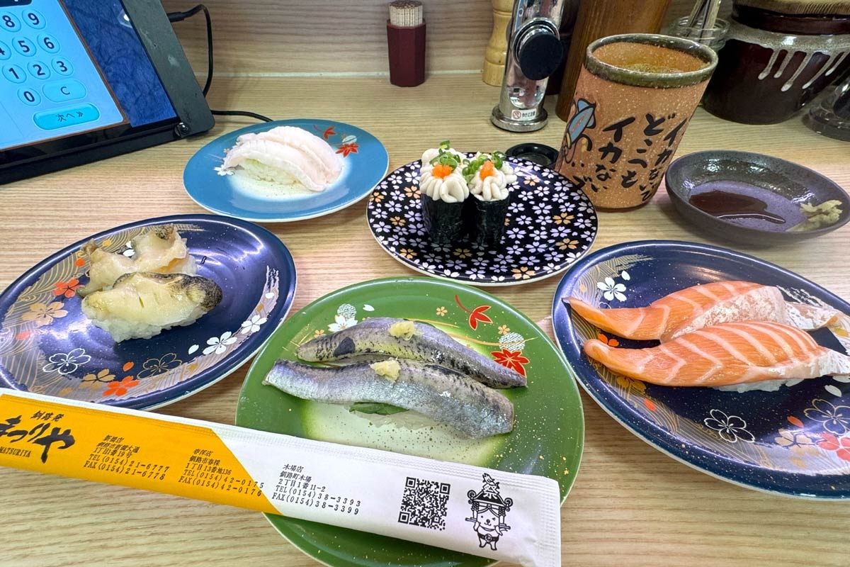札幌市「回転寿司 まつりや 山鼻店」でランチを食べた