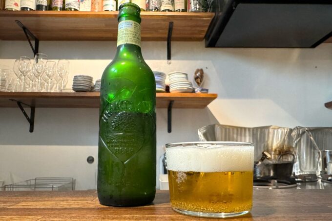 那覇市牧志「花木酒店」のビールはキリン ハートランド（770円）だった