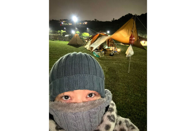 中城公園キャンプ場を利用した日は天気が悪く、めちゃくちゃ寒かった