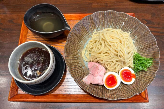 東京都葛飾区金町「ramen club トトノエ」味玉 昆布水つけそば（1400円）