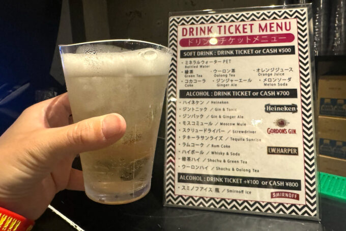 渋谷WWW Xで飲んだハイボール