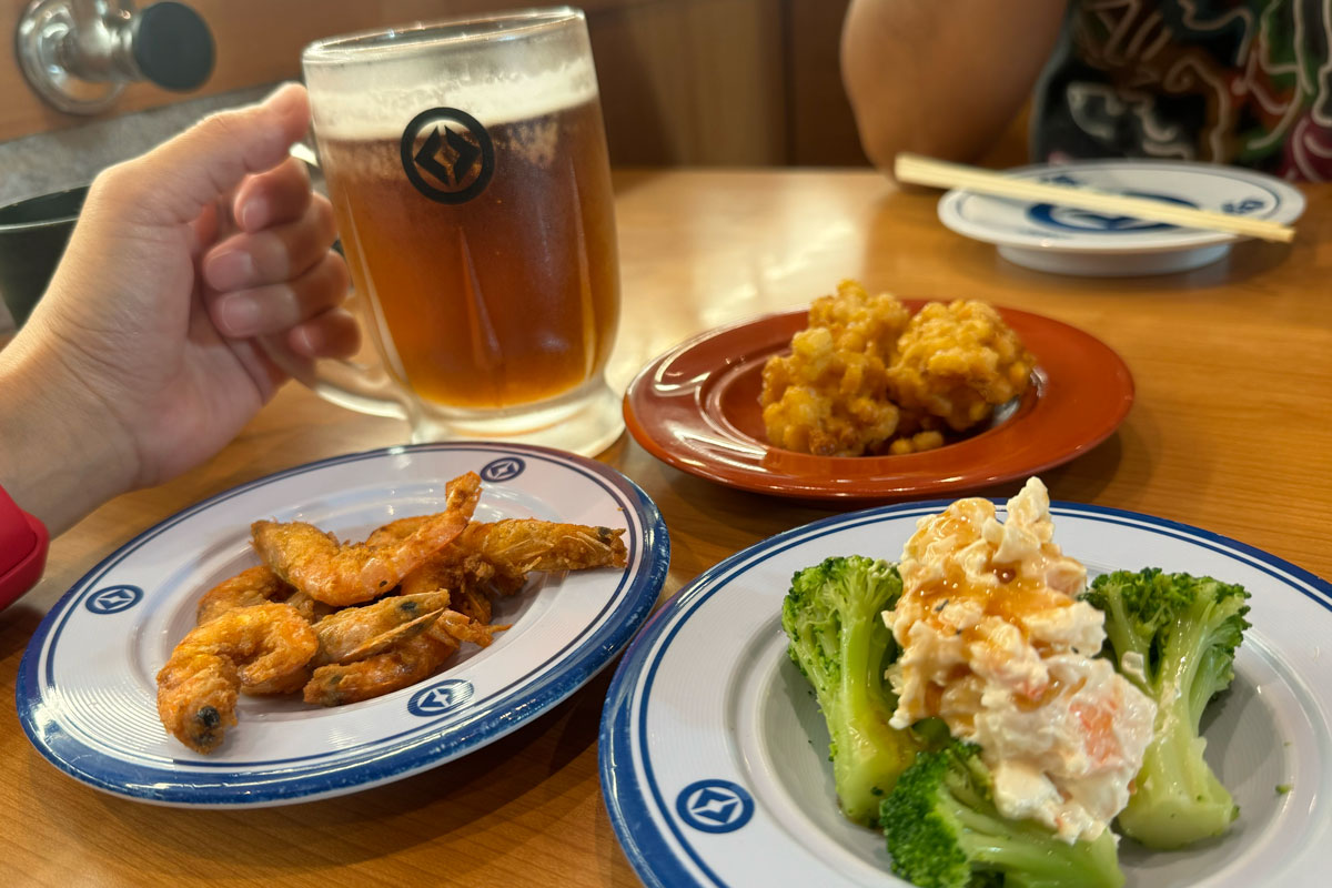 那覇市銘苅「くら寿司 アクロスプラザ古島駅前店」を居酒屋使いして飲んできた