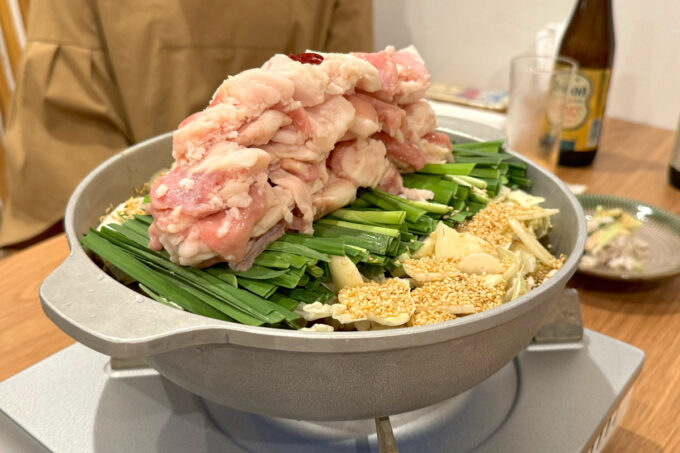 那覇市「もつ鍋レストラン 水島宗三郎」もつ鍋醤油味（1人前1980円）